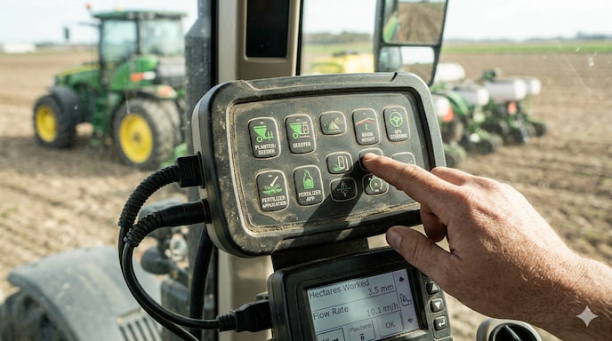 Como funciona um teclado de membrana em sistemas de automação agrícola